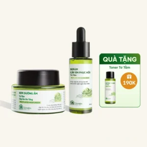 combo kem dưỡng Ẩm, serum tơ tằm cấp Ẩm Đa tầng