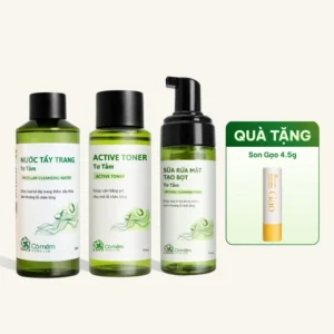 combo làm sạch sâu tơ tằm cho da thường đến khô
